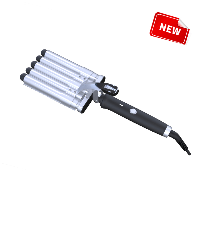 LCD Professional Ceramic Corpus Tres Barrel Style Curling Ferrum Electric Wave Hair Curler 3 Ferocactus Hair Curler ZR-025